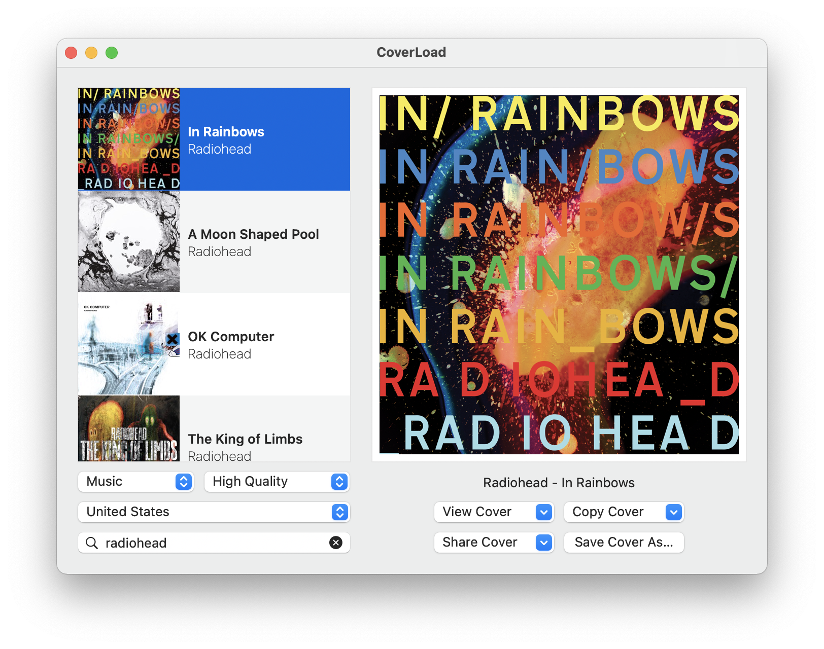 best album cover finder for mac